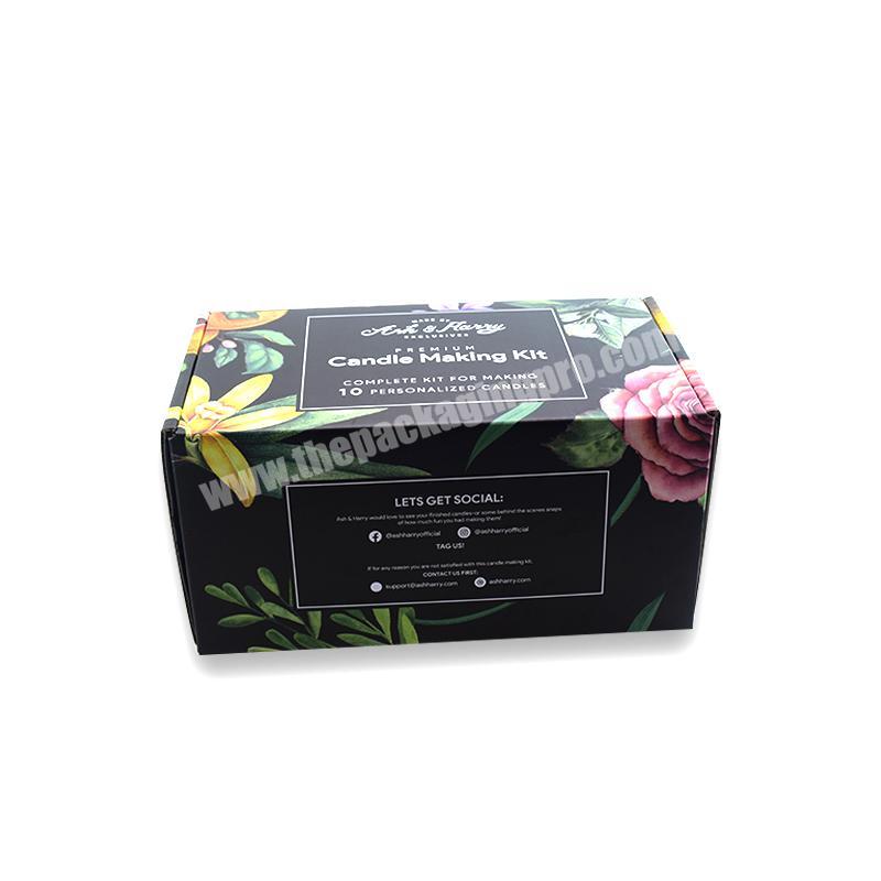 Printed Candle Corrugated Mailer Box Custom Size Rigid Candle Packaging Christmas Mailer Box for Shipping