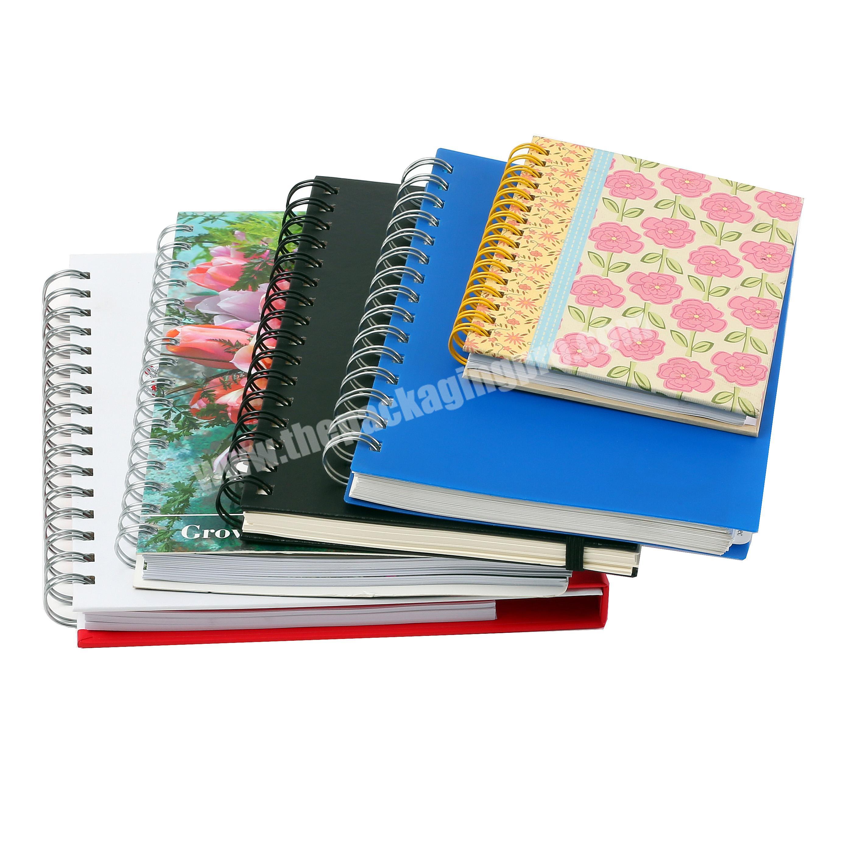 Printed hardcover spiral custom notebook with different styles