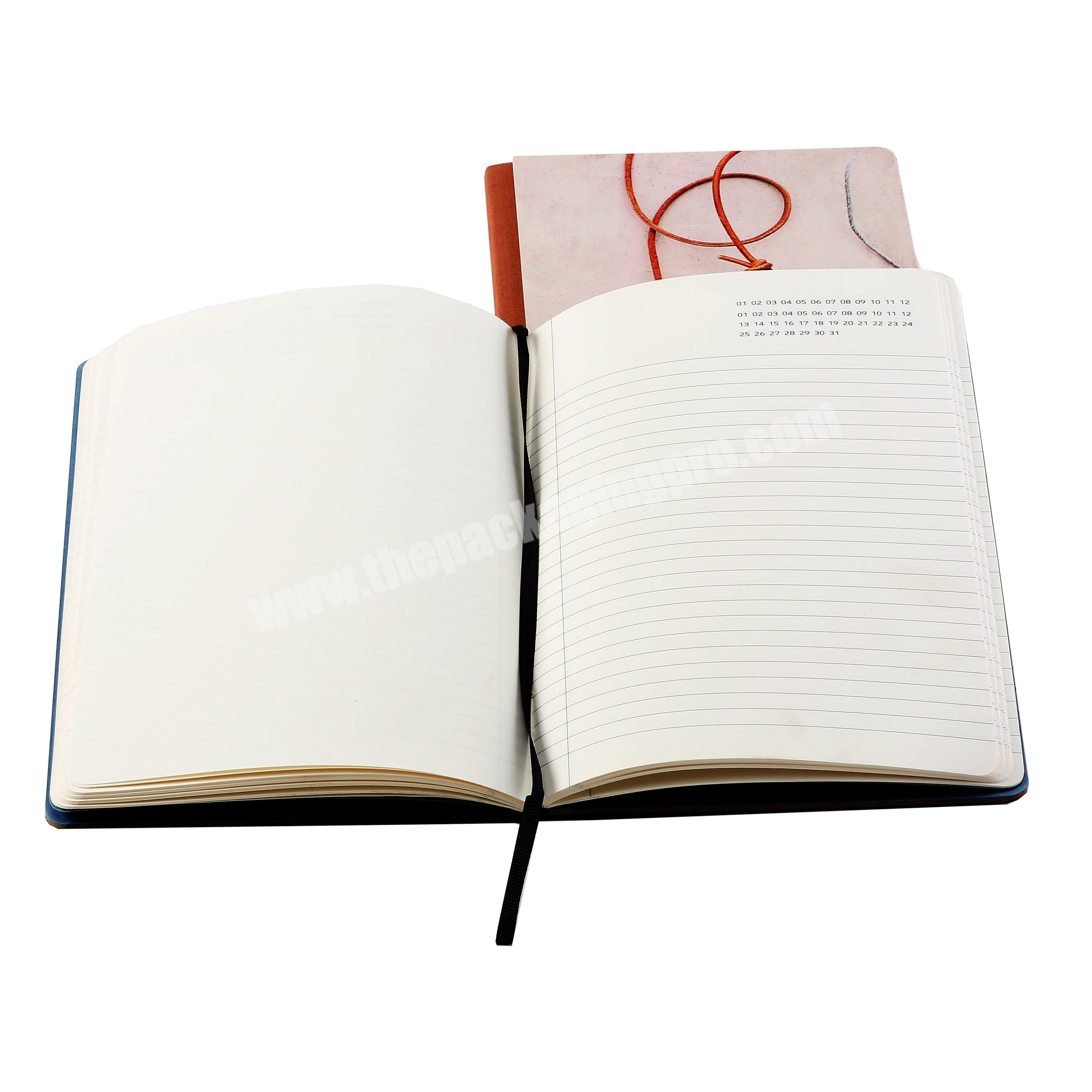Printed paper made diary notebook with lock