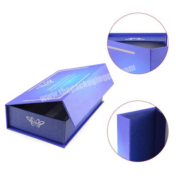 Printing custom high quality cardboard blue boxes, wholesale promotional hot sale luxury gift packaging box