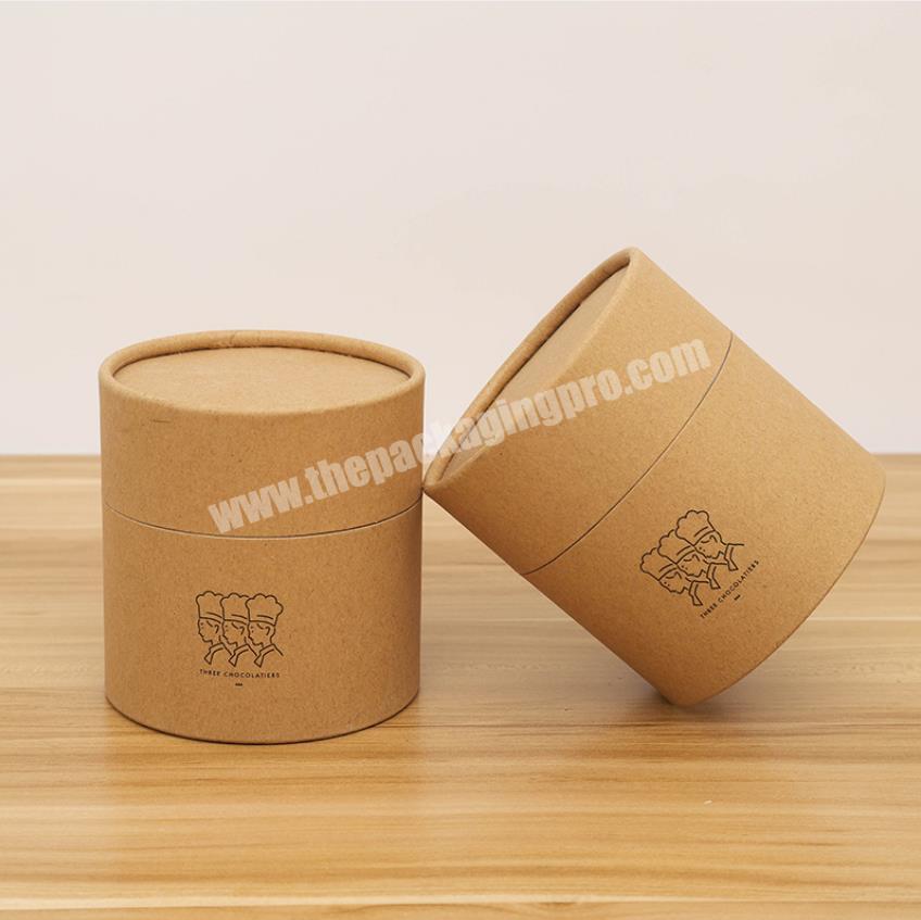 Professional Custom Kraft Paper Cylinder RoundTube  Tea Packaging Box