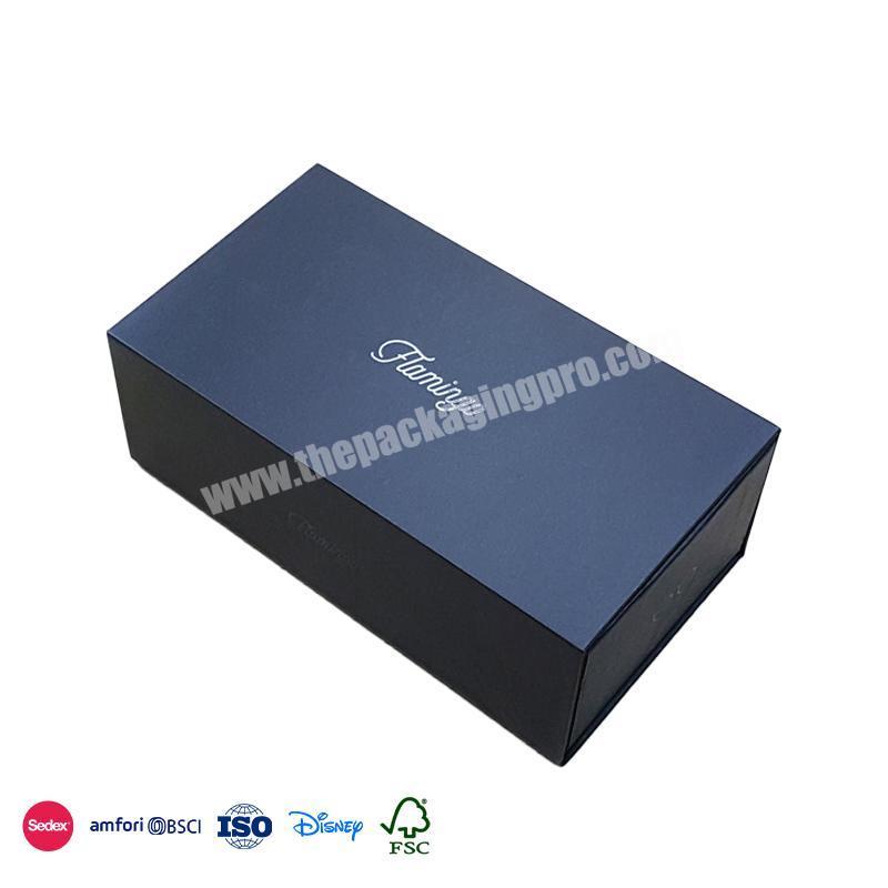 Professional Supplier Black Small Rectangle Minimalist Design with Letter Logo book shape tin box for Glasses