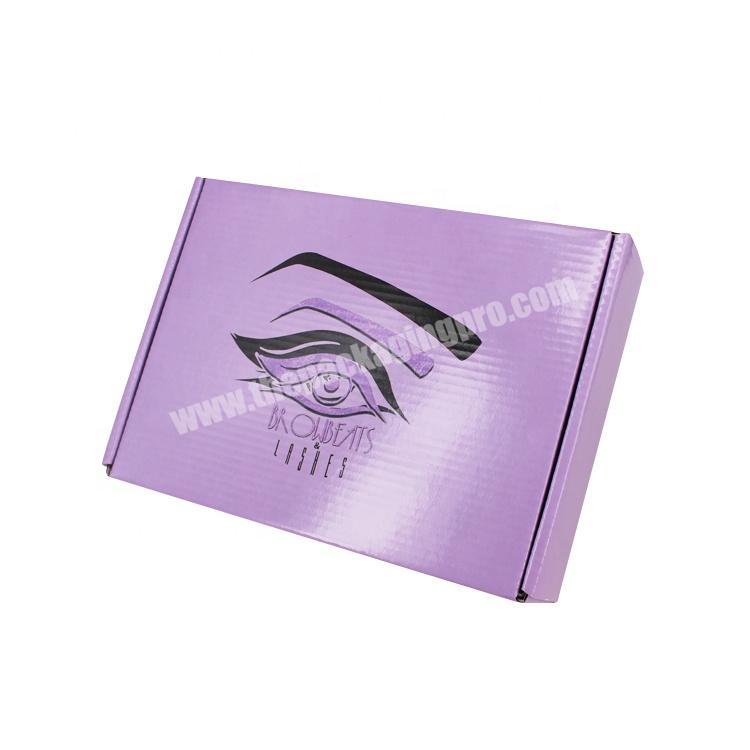 Quality logo print corrugated mailing shipper box for eye shadow makeup products