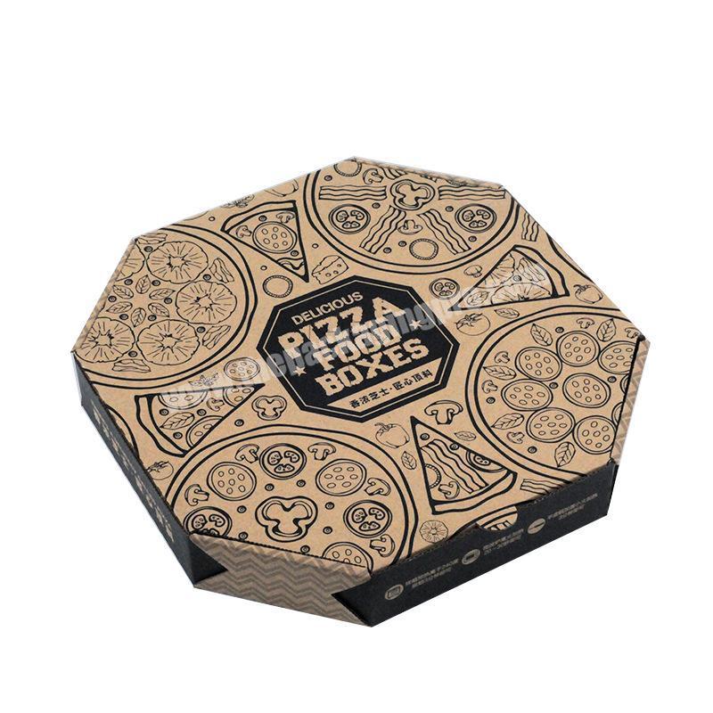 REYOUNG Boite En Papier Custom Logo Latest Big Customized Octagon Takeaway Paper Packaging Corrugated Pizza Box