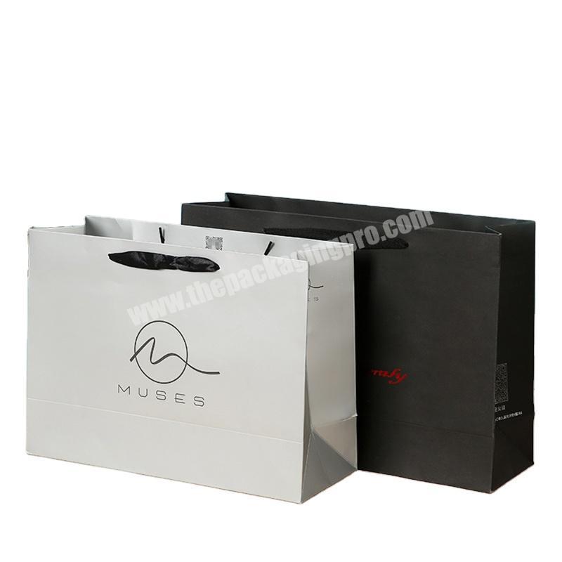 REYOUNG Bolsa De Papel Custom Logo Luxury White Ivory Card Board Art Paper Bag Cardboard Paper Gift Bag With Handles