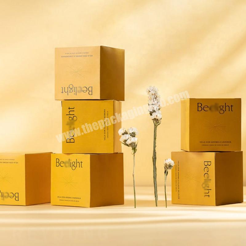 REYOUNG Custom Black Candle Jars Boxes Packaging Gift Box Cardboard Paper Printing Gold Foil Logo Luxury Package Box For Candle