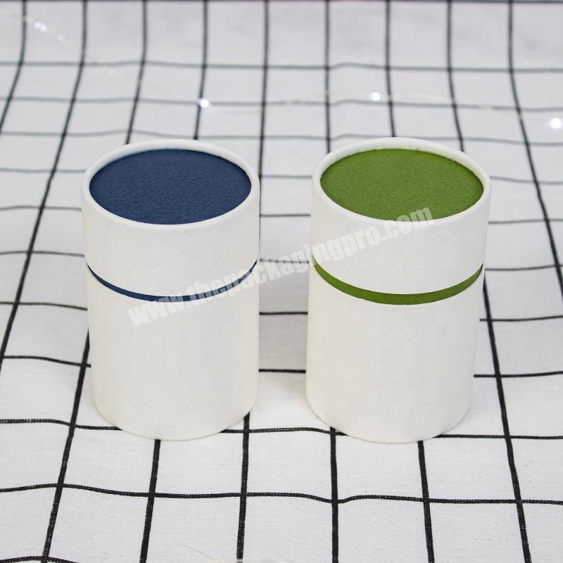 Recyclable cardboard empty cylinder tea coffee round packaging gift box tube wholesale custom printed round paper box