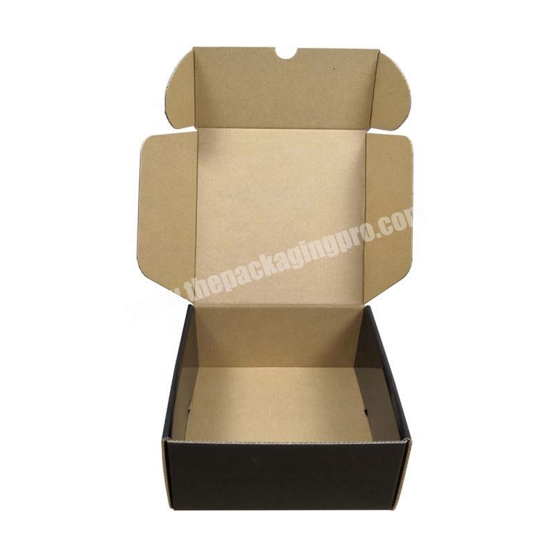 Recyclable rigid cardboard handmade low price kraft clothing custom logo mailer box wholesale black mailer box