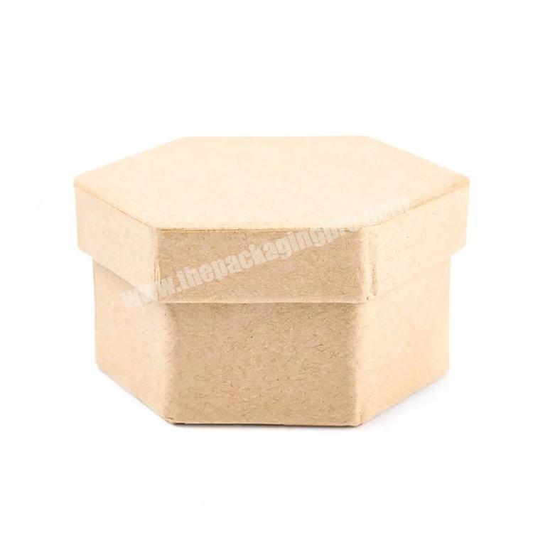 Recycle Luxury Lid and Base Gift Paper Packaging Custom Printed Hexagon Cardboard Gift Box