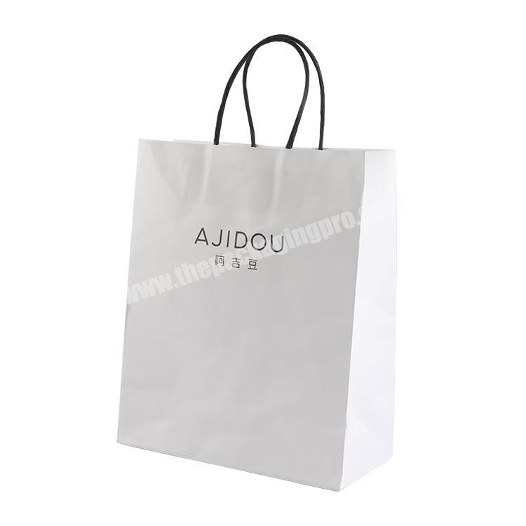 Recycled Custom Printing Logo Shopping Pack Paper Bag White Big Packaging Bags Suppliers