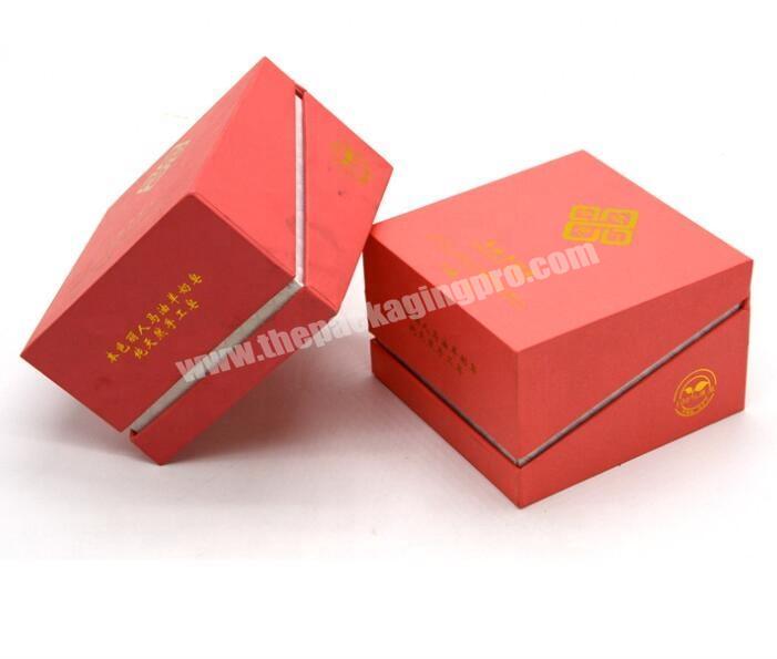 Red cardboard perfume boxes two pieces type