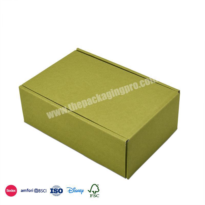 Reliable And Cheap Light Green Rectangle Small Design Matte Surface corrugated packaging boxes custom