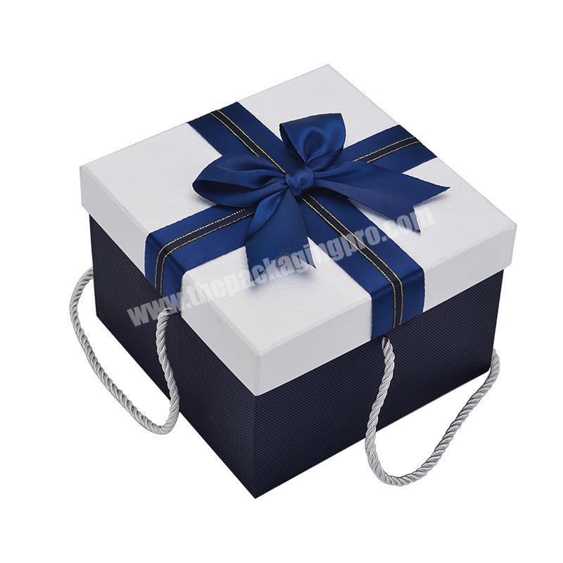Ribbon Luxury Classic Gift Box Packaging Many Sizes Valentines Square Luxury Gift Boxes With Lid