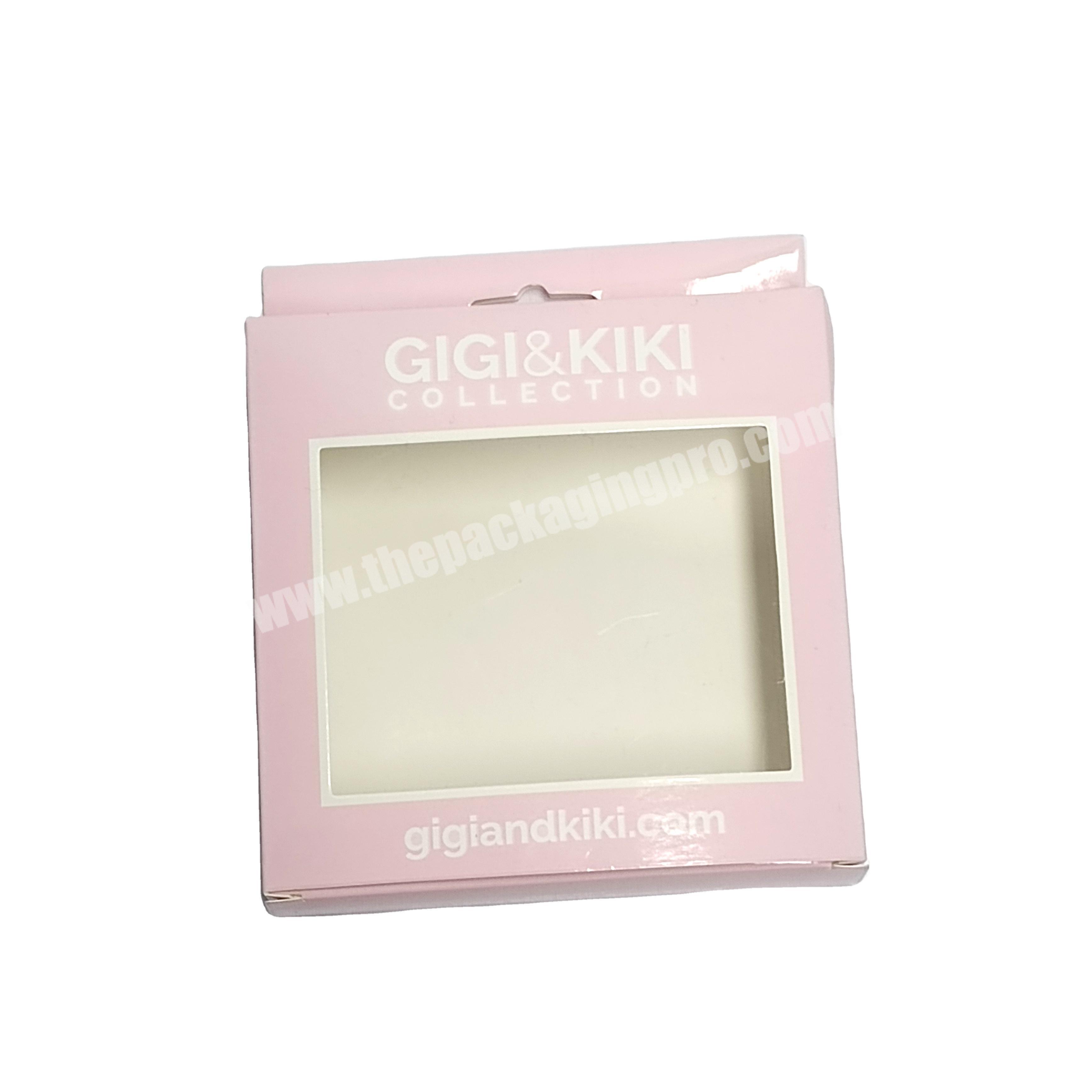 SENCAI High Quality Pink Color Customized Logo Packaging Hanger Art Paper Box For Earphone