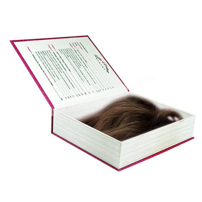 SENCAI Luxury Custom Wig Packaging Book Shape Magnet Gift Box With Own Logo