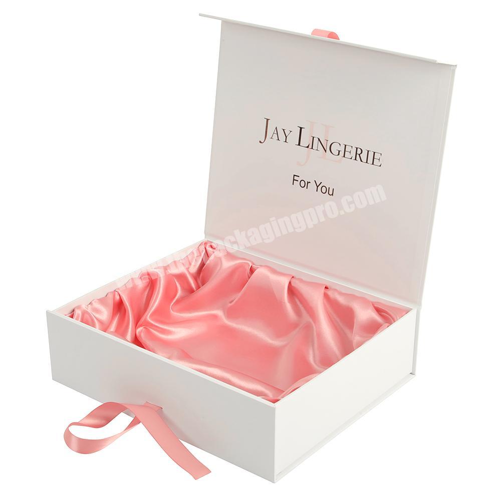 hot pink ribbon closure packaging boxes beach suits packaging boxes small panties bra packaging boxes
