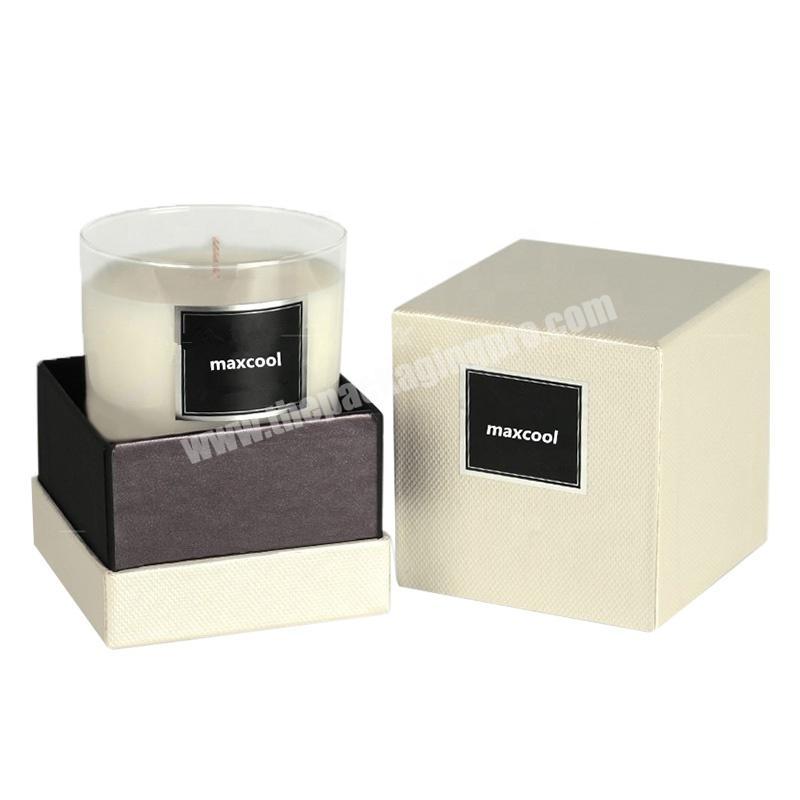 Small Square Tube Design Premium Leopard Print Lavender Custom Decorative Gift Box White Custom Luxury Candle Packaging