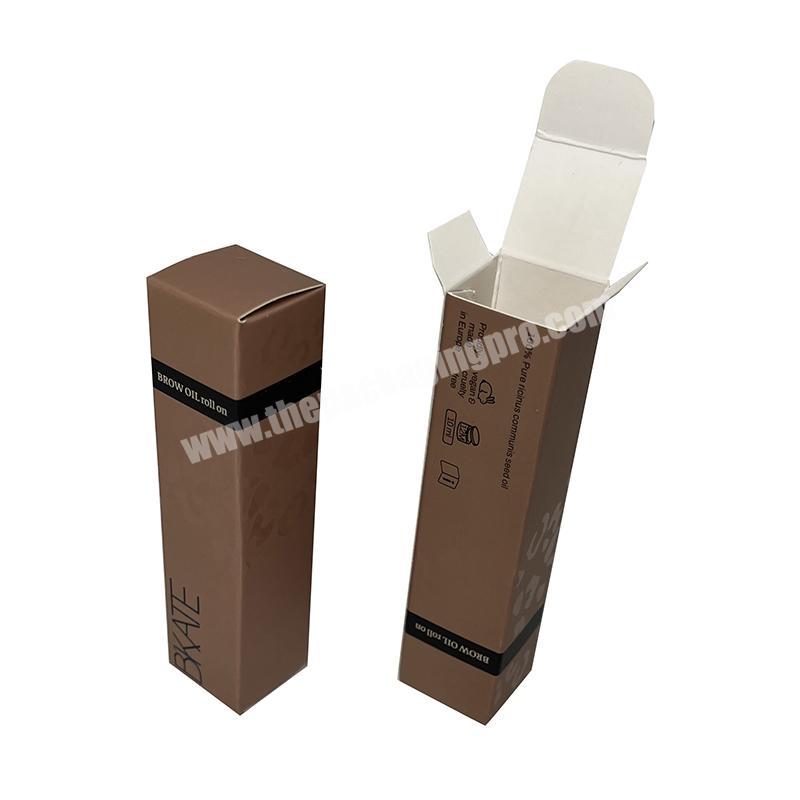 Small brown Folding Carton Box Custom Packaging Boxes For Medicine Cosmetic Packaging