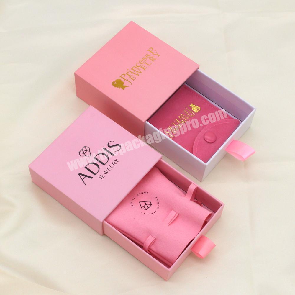 Small empty drawer jewerly gift packaging costom luxury logo jewelry packaging box for jewelry