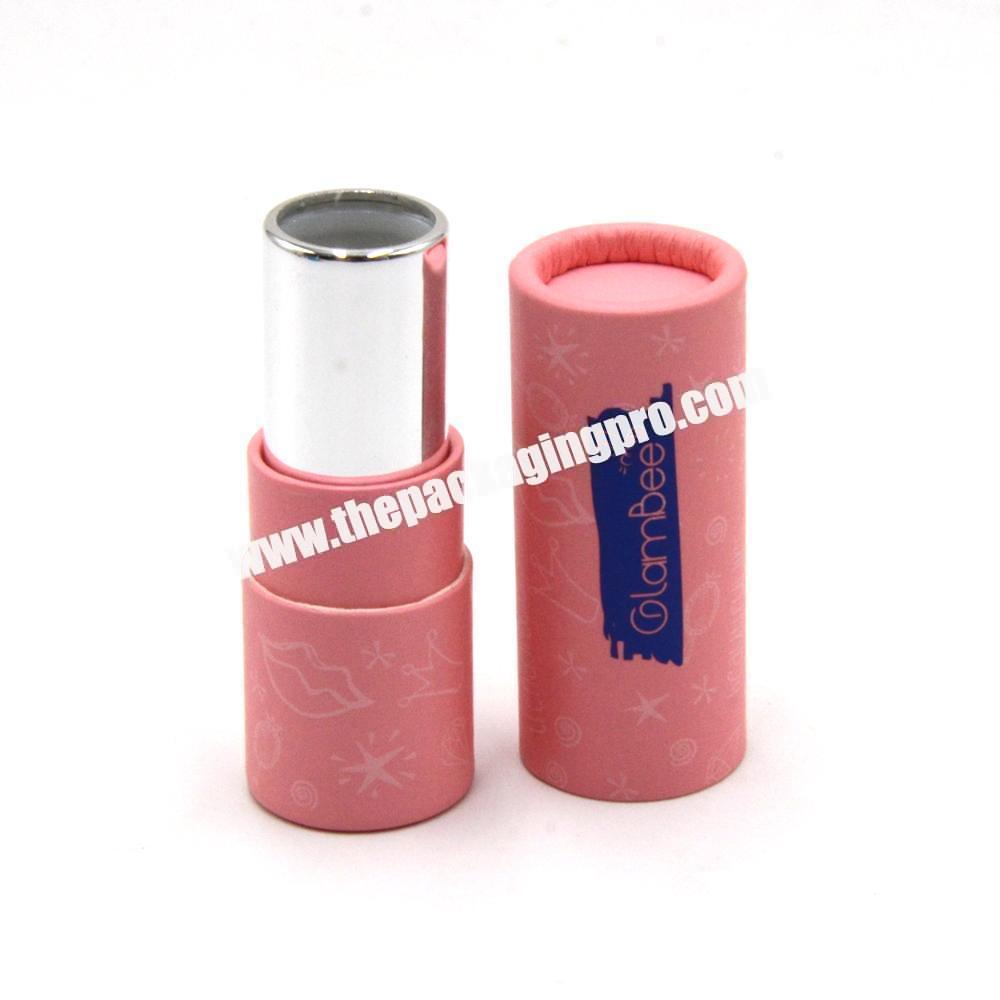 Custom empty LipstickChapsticklip balm paper tube packaging for cosmetic container cardboard tube packaging