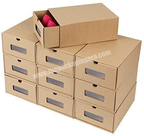 Textured Shoe Shipping Box Bulk Luxur Gift Boxes For Shoes With Ventilation And Light Push And Pull Shoe Box