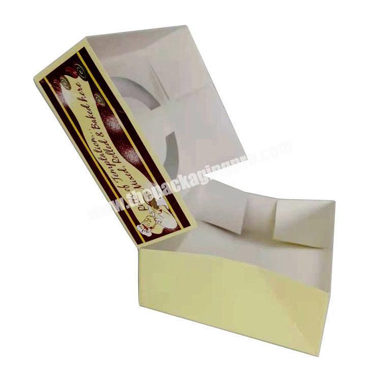 High quality window display recycled paper packaging customise food packaging cardboard box with clear top