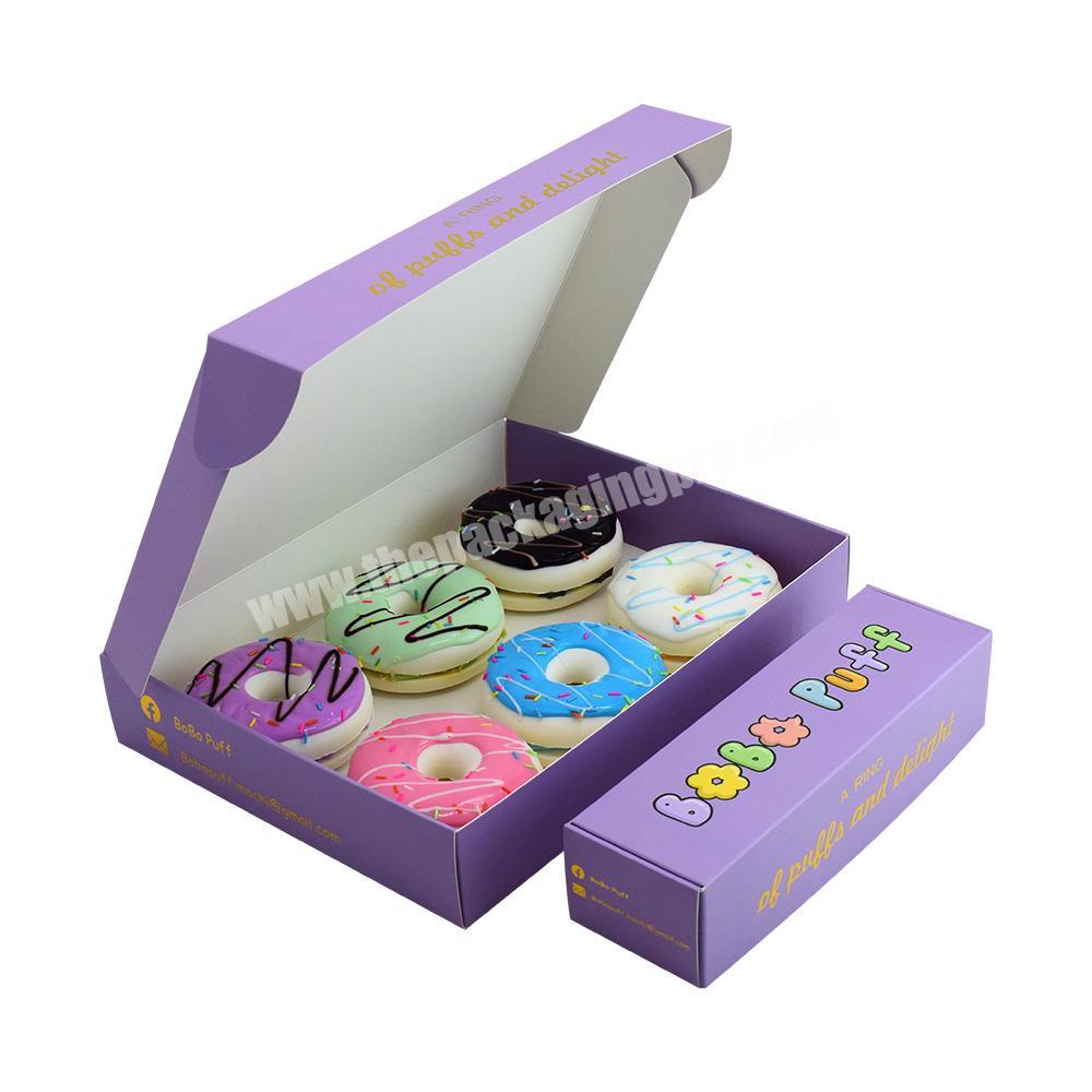 Top Sales Cute Cupcake Personalized Christmas Mail Box Packaging Box Donut Dessert Pastry Paper Box with Air Window