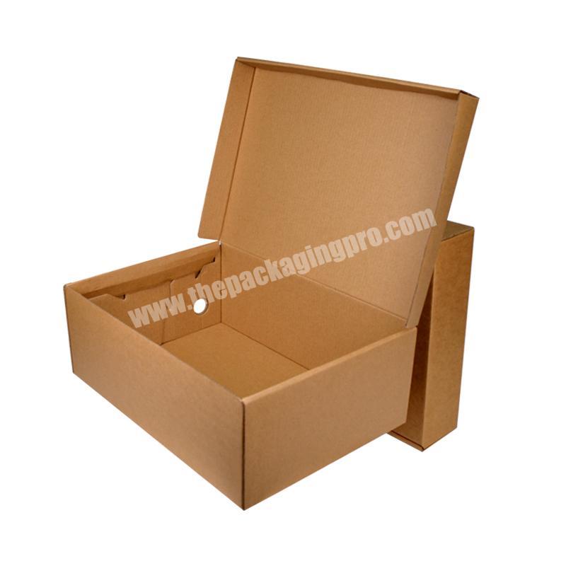 Top quality cheap price self-assembly customized kraft shoes packing box