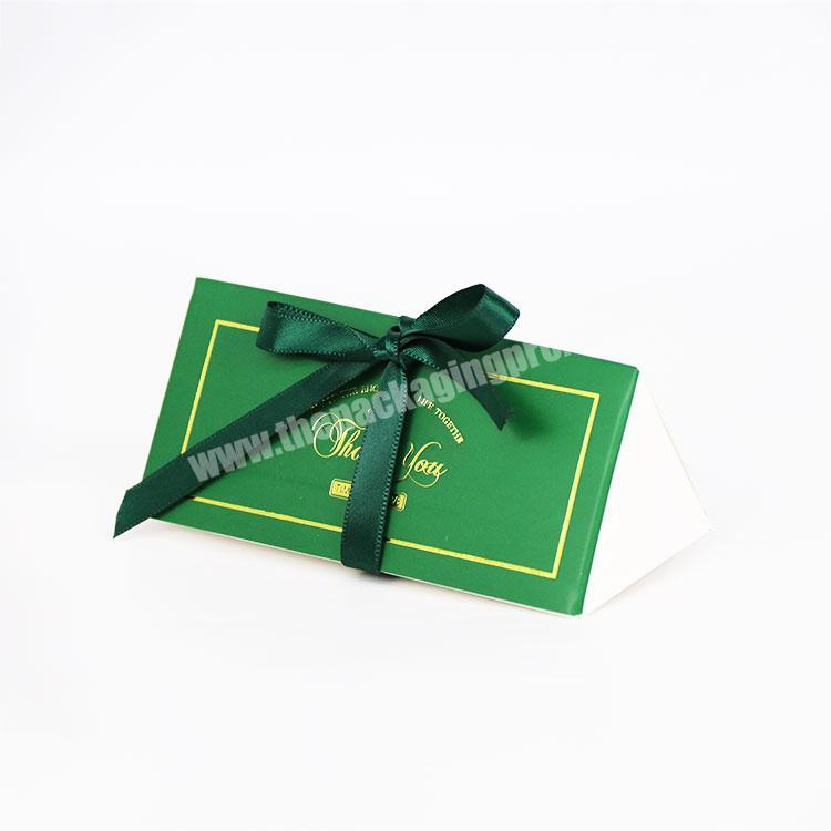 Triangle shape printing recycled card paper box perfect solution for party gift