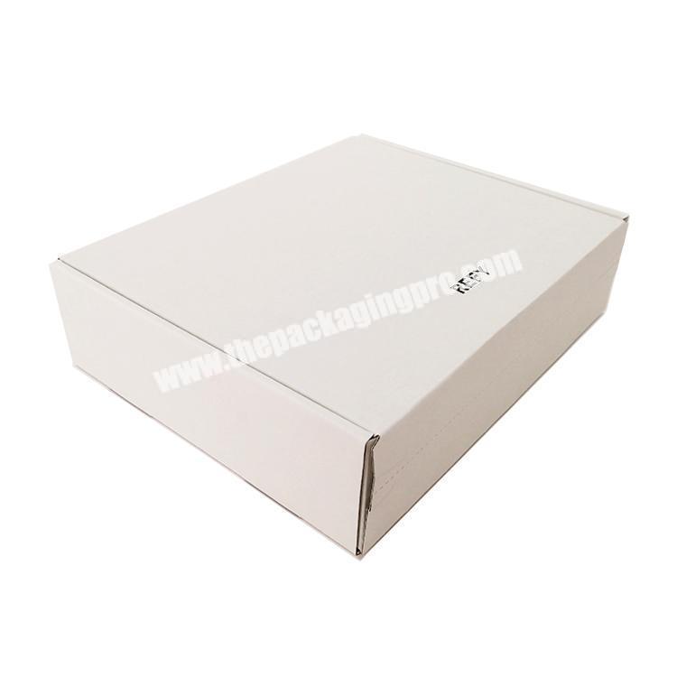 ECO friendly wholesale glossy white service zipper shipping paper boxes for products packaging