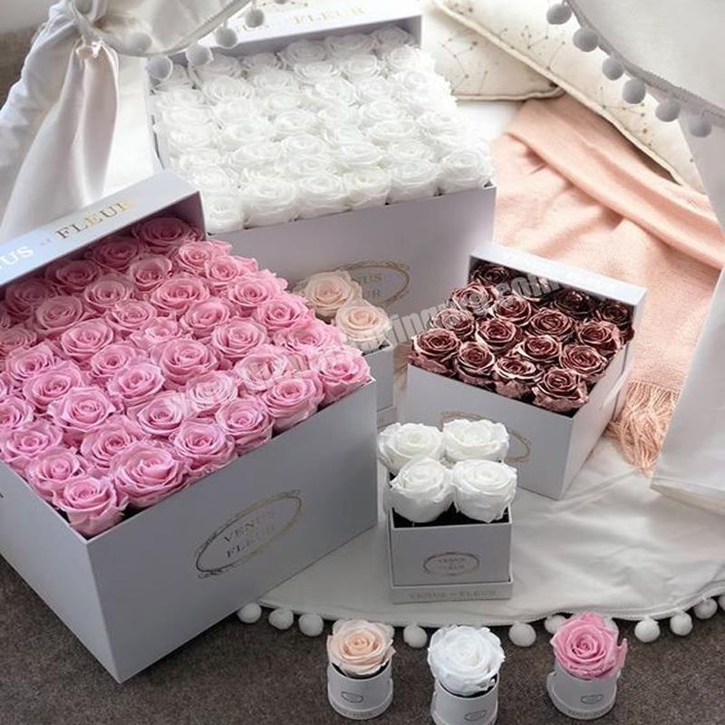 Unique design i love you roses box packaging flower rose box for roses custom luxury caroboard gift flower boxes for bouquets