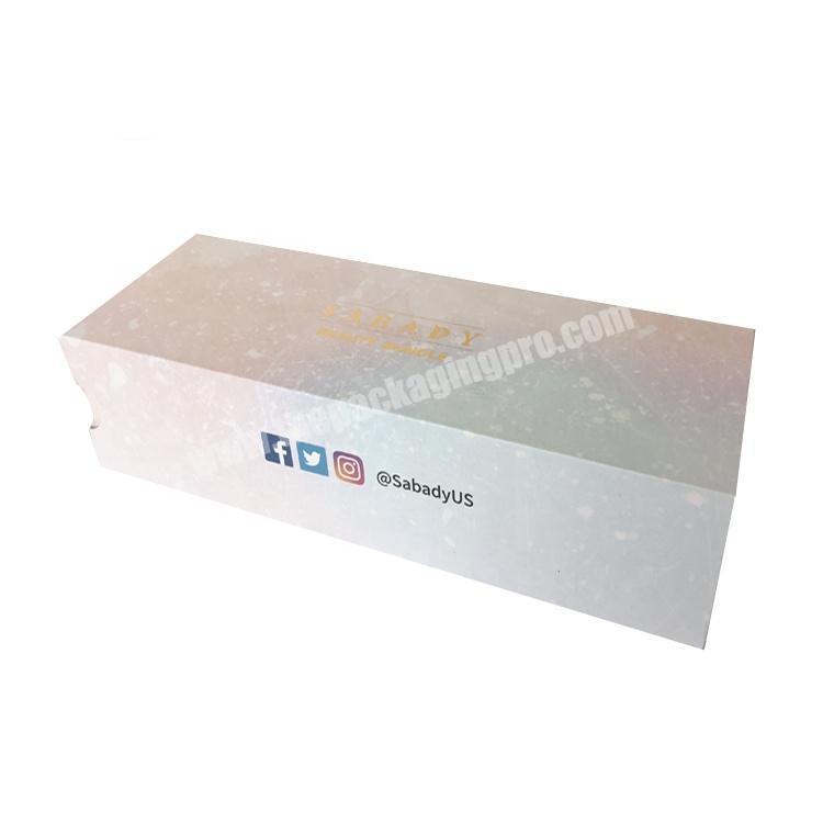 Upmarket Handmade Paper Drawer Sliding Custom Rigid Cardboard Gift Box For Beauty Packaging