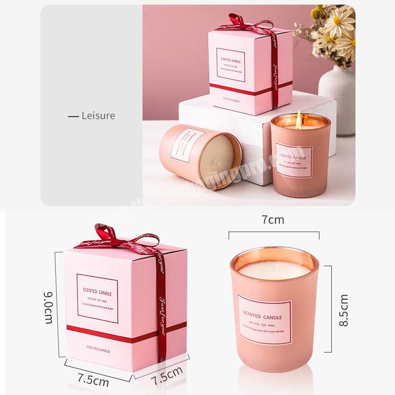 Velvet Candle Box Packaging Cardboard Luxury Colored Boxes For Pillar Candle  Packaging Set Gift Boxes