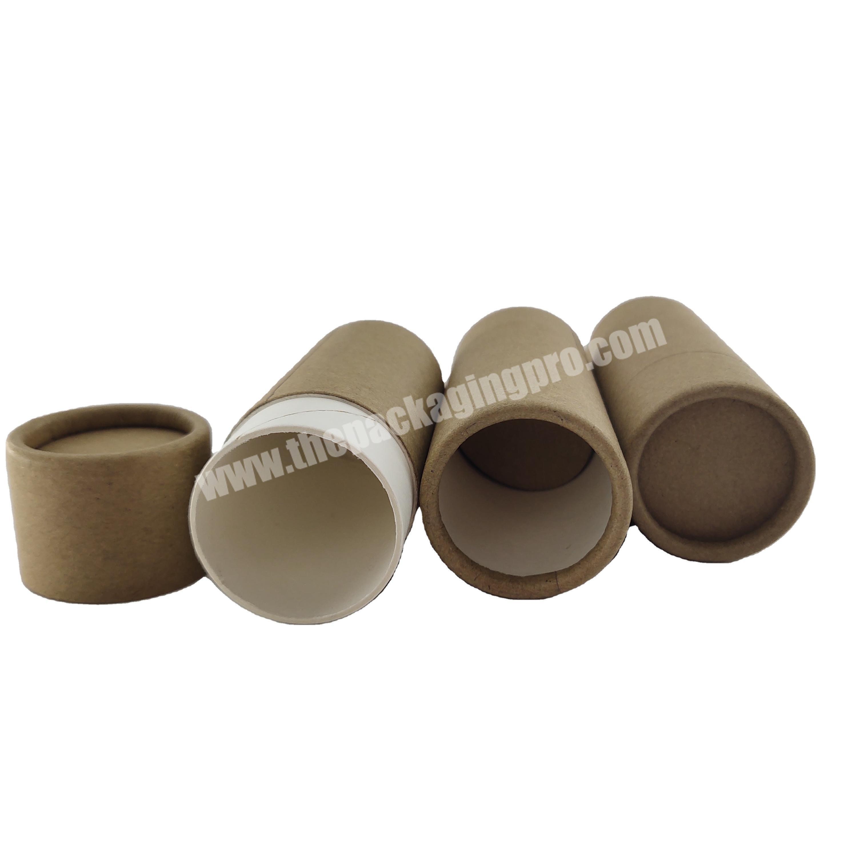 WFKD Biodegradable 0.3 Oz Packaging Kraft Paper Cardboard Tube For Lip Balm Deodorant Cylinder Packaging