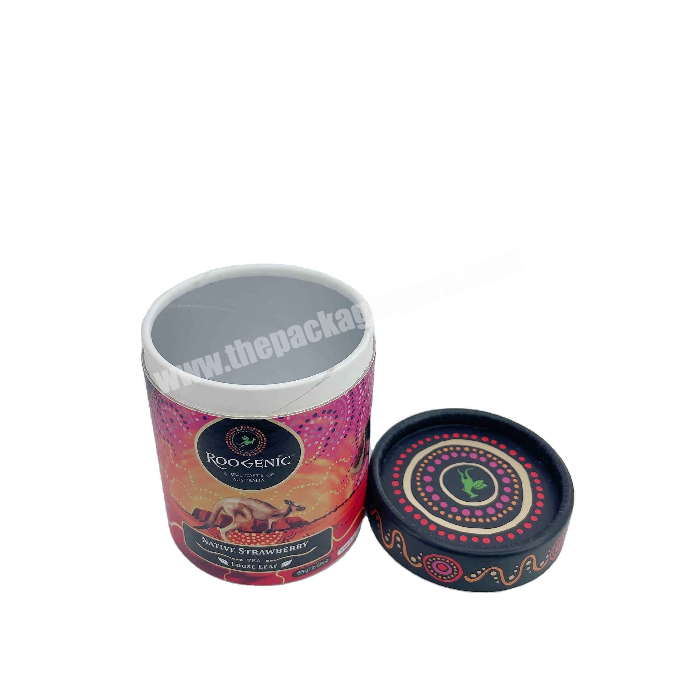 WFKD Manufacturer Custom Color Printed Cylinder Cardboard Tea Packaging Paper Tube