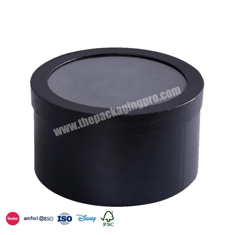 Welcome To Inquiry Price Black Round Raised Design with Transparent Cover rose boxes flower packaging