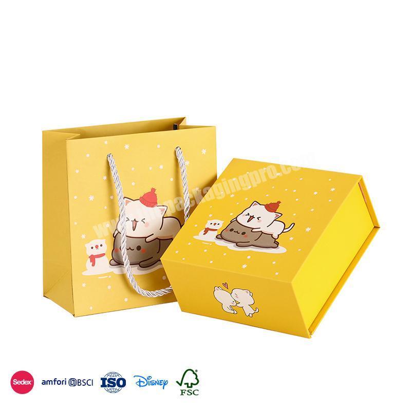 Welcome To Inquiry Price Cute cartoon animal design with flap bag tote bag new born baby gift set box