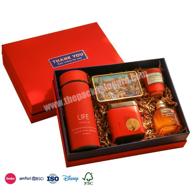 Welcome To Inquiry Price Red large-capacity minimalist packaging with metal logo thank you candy box wedding