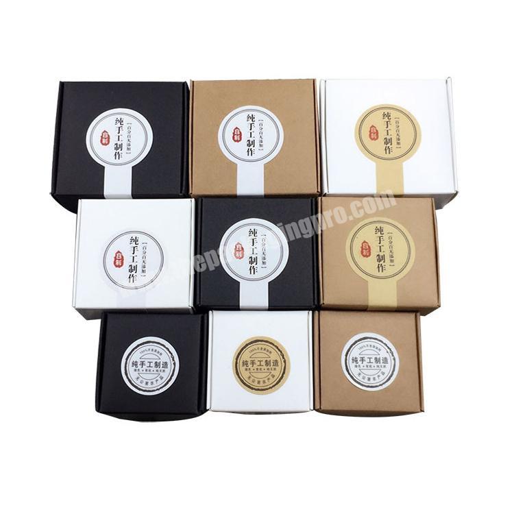 White Brown Black Carton Luxury Paper Bar Soap Boxes Custom Kraft Cardboard Soap Packaging Box