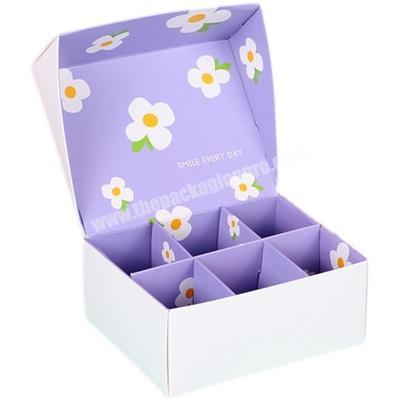 White Macaron  Box with Paper Holder for 6 Cases Macaron Packaging