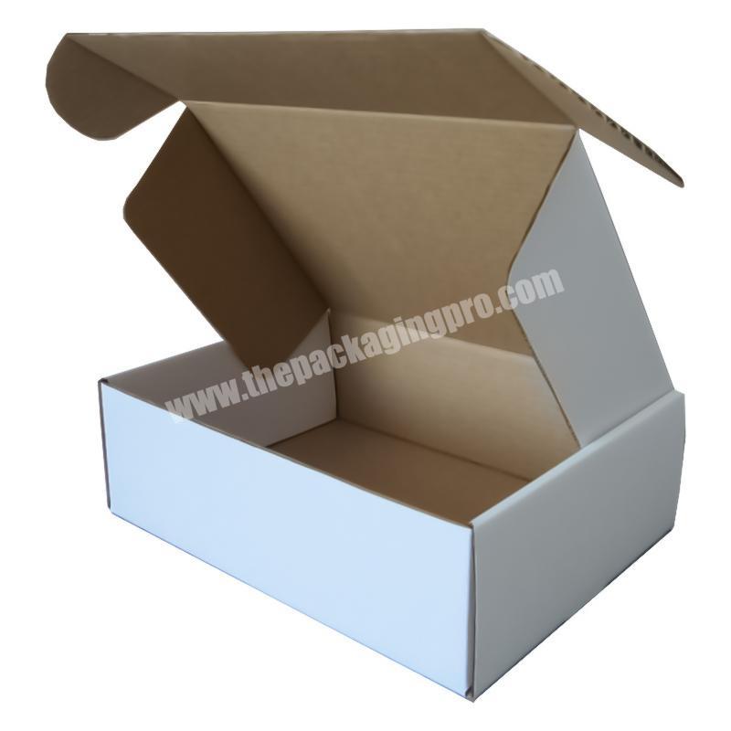 White Recyclable Corrugated Mailer Boxes Strong Cardboard Cloth Boxes Perfect for Mailing and Shipping