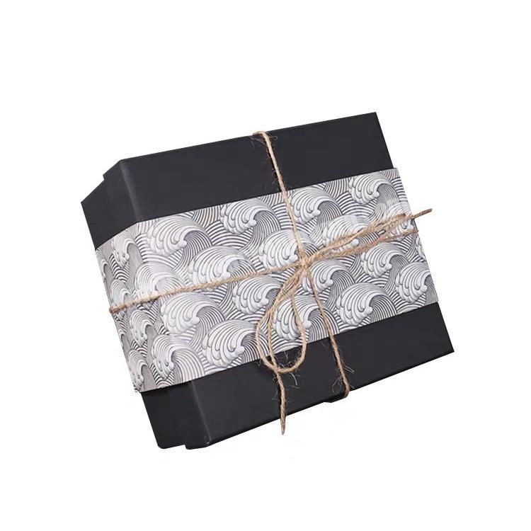 Wholesale Black Cardboard Top and Base Gift packaging Boxes for purse
