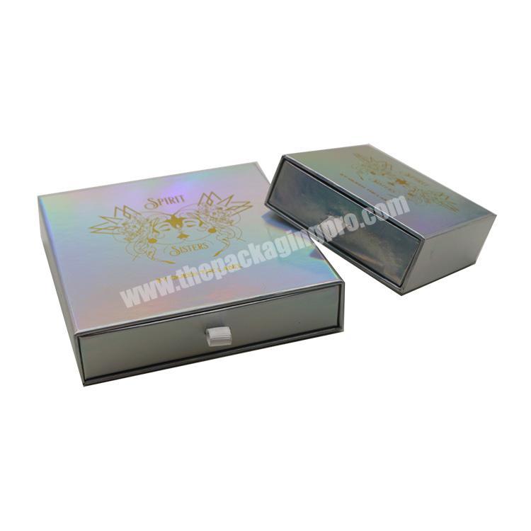 Wholesale Cardboard Matt Gold Logo Gift Boxes With  Glass Stone Container Empty Stone Raw Stone Display Packaging Box