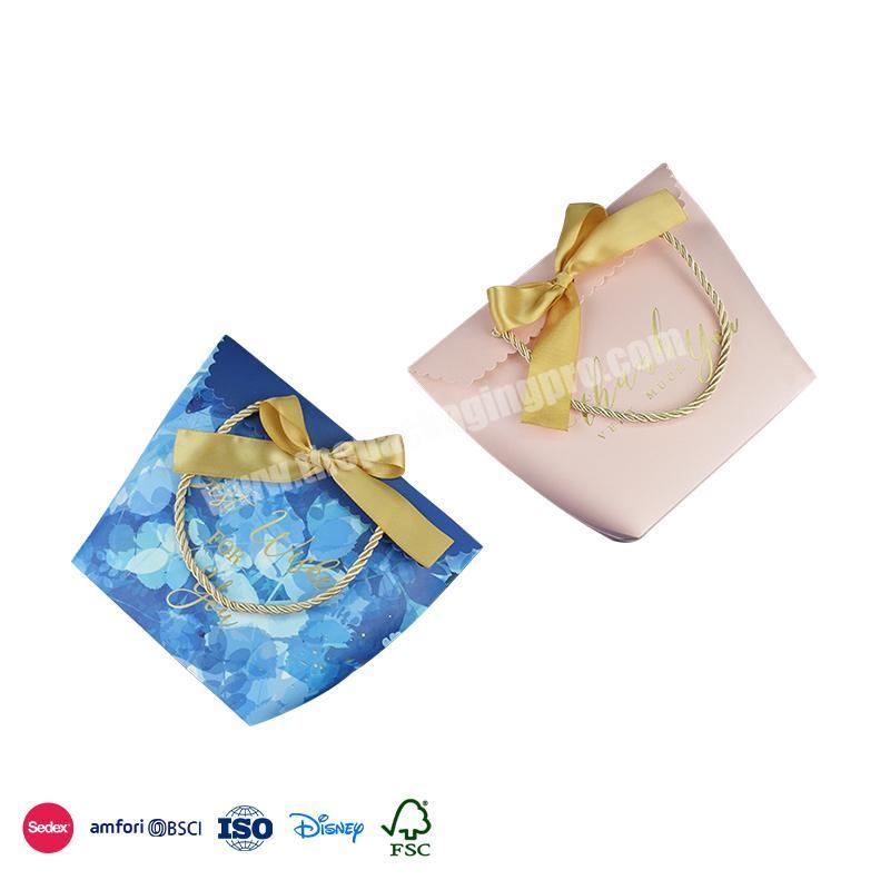 Wholesale Cheapest Price Small Tote Bag Design Festive Style With Ribbon Bracelet box candy wedding