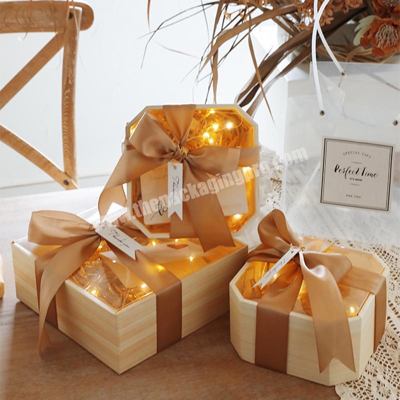 Wholesale Custom Birthday Fold Paper Gift Boxes Packaging Gift Box With Ribbon And Window