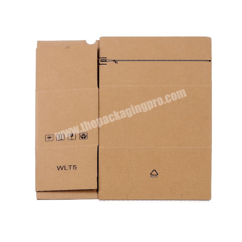 Wholesale Custom Brown Kraft Strong Capacity Self Seal Big Mailer Box Corrugated Paper Flat Shipment For Shipping