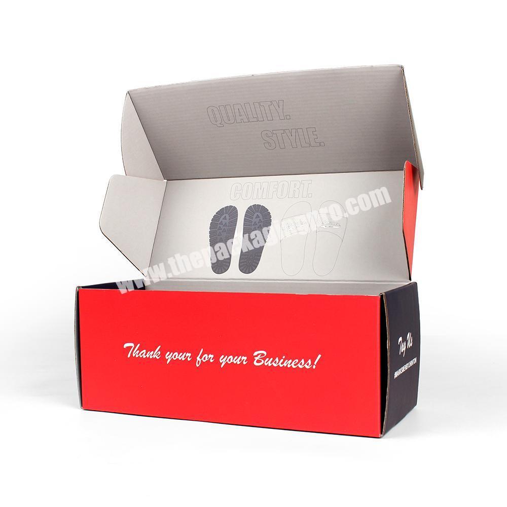 Yilucai custom label printed corrugated shipping box for shoes sandal box packaging