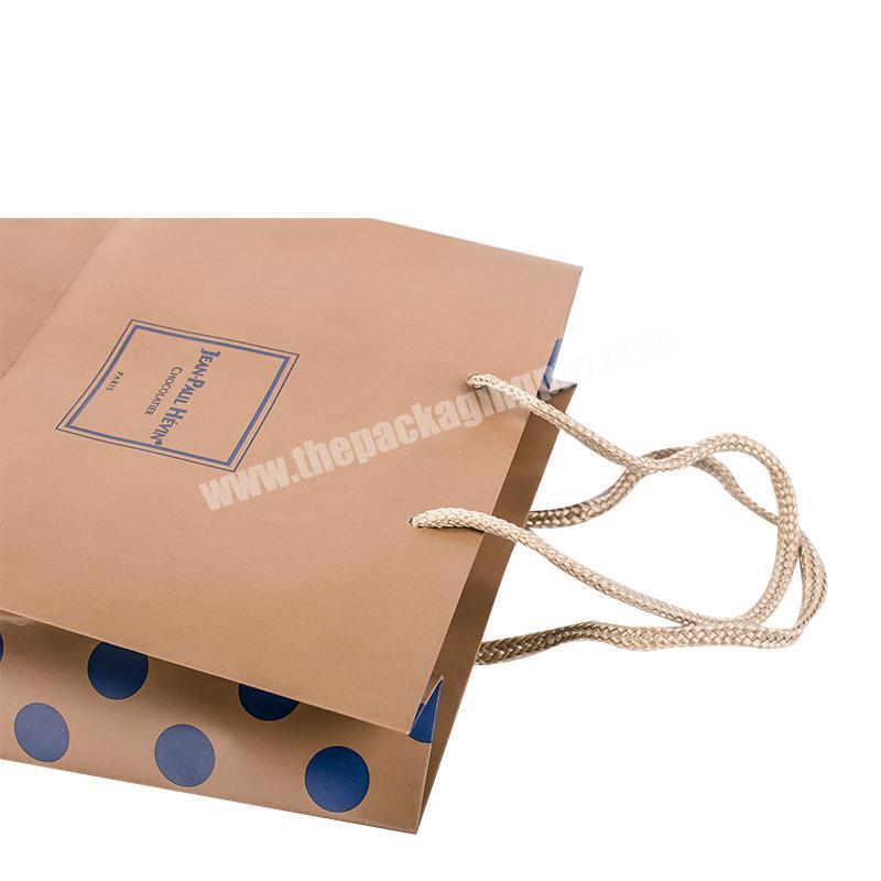 Wholesale Custom Environmental Creative Colored Kraft Paper Bags With Rope Handle
