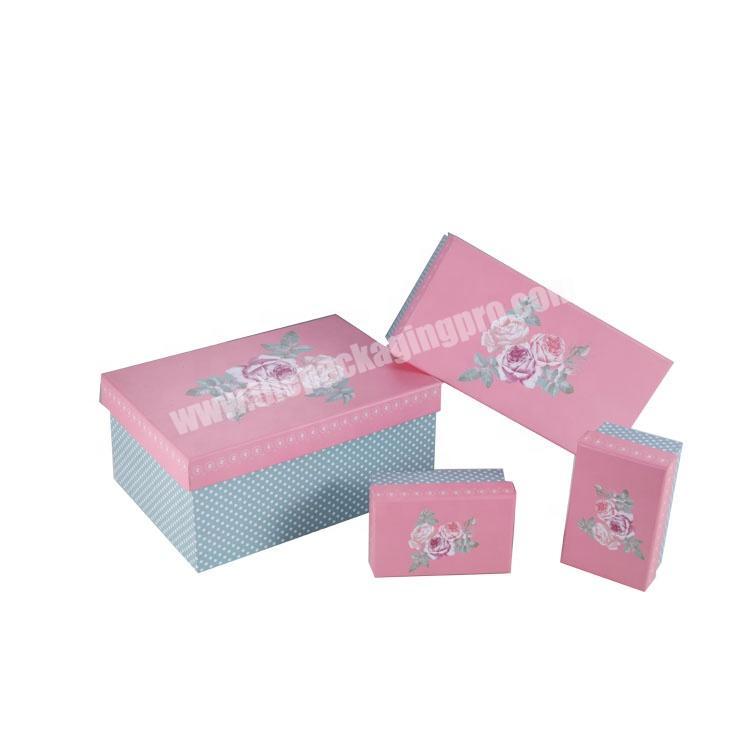 Wholesale Custom Exquisite Pink Cover Box Printed Lamination Paper Packaging Box For Clothing