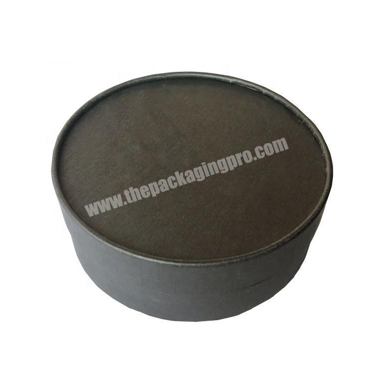 Wholesale Custom Luxury Gift Design Black Tube Round Cylinder Cardboard Paper Black Gift Box